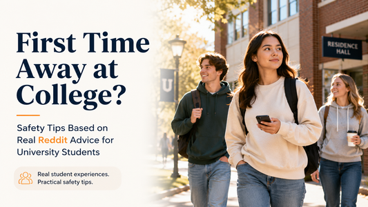 Leaving Home for College? Students walking together on campus, discussing safety tips and experiences.