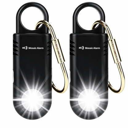 135 dB Personenalarm für Frauen & Mädchen | Wiederaufladbarer Schlüsselanhänger-Alarm mit Taschenlampe