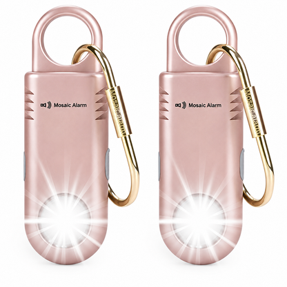135 dB Personenalarm für Frauen & Mädchen | Wiederaufladbarer Schlüsselanhänger-Alarm mit Taschenlampe