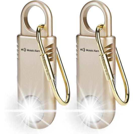 135 dB Personenalarm für Frauen & Mädchen | Wiederaufladbarer Schlüsselanhänger-Alarm mit Taschenlampe
