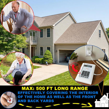 Seniors Lifealert System Help Alarm for Elderly Calls Family or 911 - No Monthly Fee