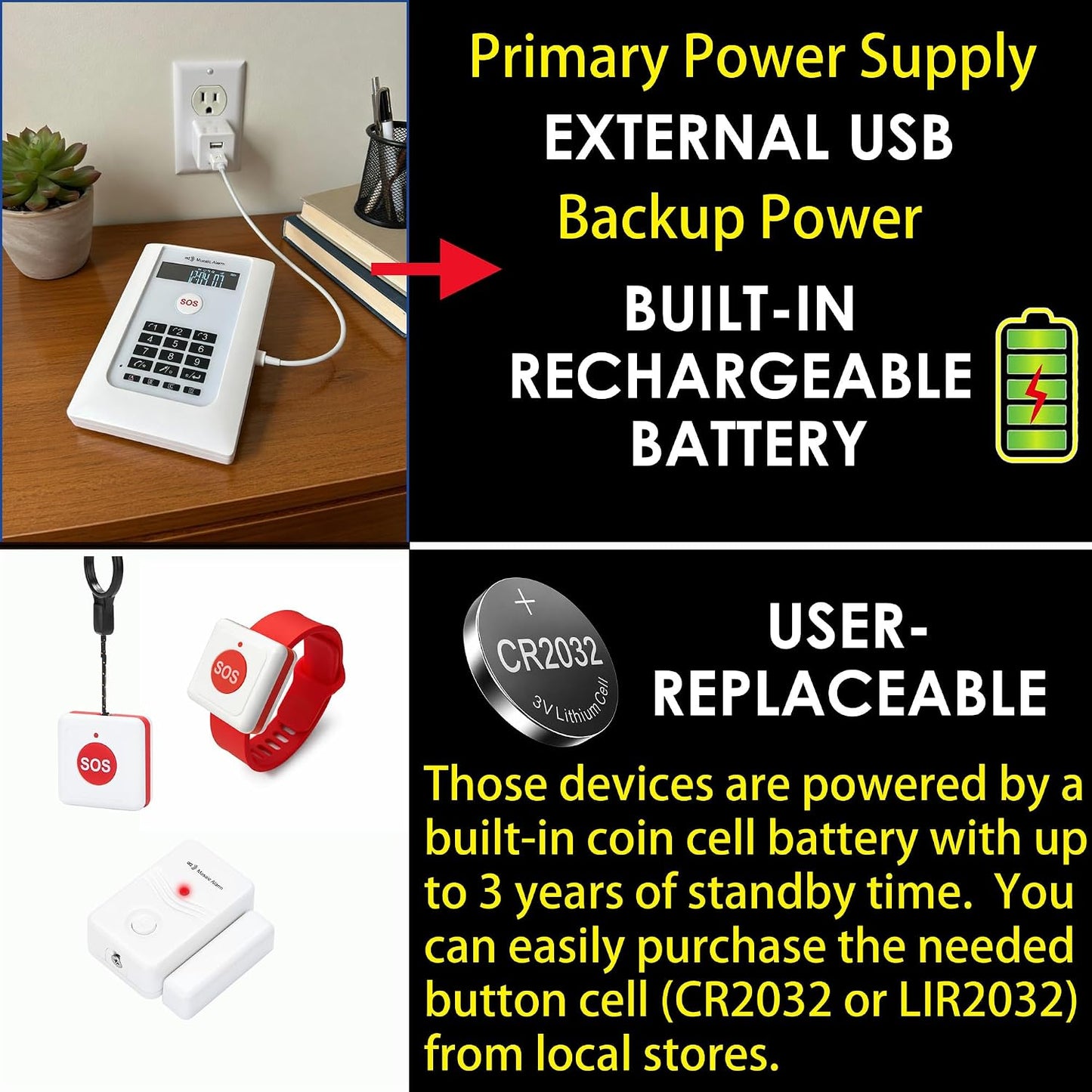 Seniors Lifealert System Help Alarm for Elderly Calls Family or 911 - No Monthly Fee