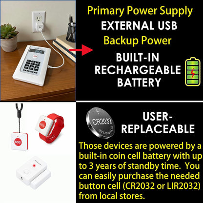 Seniors Lifealert System Help Alarm for Elderly Calls Family or 911 - No Monthly Fee