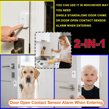 4G LTE LifeAlert System for Seniors - No Monthly Fee | Wireless Emergency Call Button with LCD Receiver, Waterproof Wristband, Call Button, Door Alarm