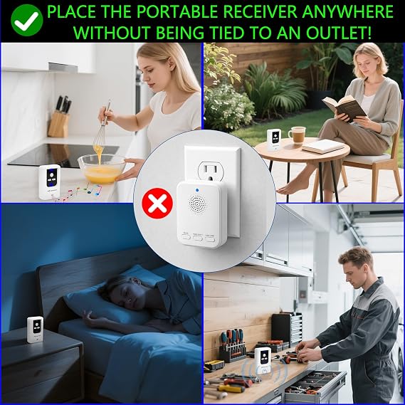 Wireless Caregiver Pager with SOS Call Button for Seniors