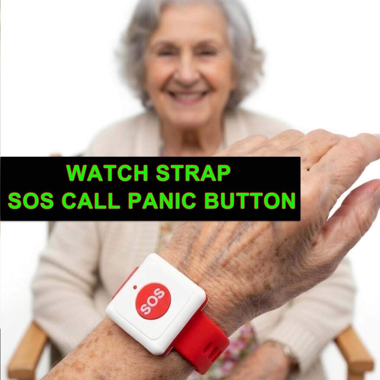 4G LTE LifeAlert System for Seniors - No Monthly Fee | Wireless Emergency Call Button with LCD Receiver, Waterproof Wristband, Call Button, Door Alarm