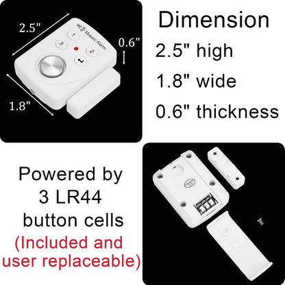 3er-Pack Tür- und Fenster-Vibrationsalarm