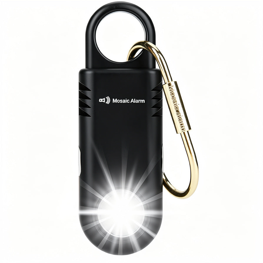 135 dB Personenalarm für Frauen & Mädchen | Wiederaufladbarer Schlüsselanhänger-Alarm mit Taschenlampe